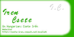 iren csete business card